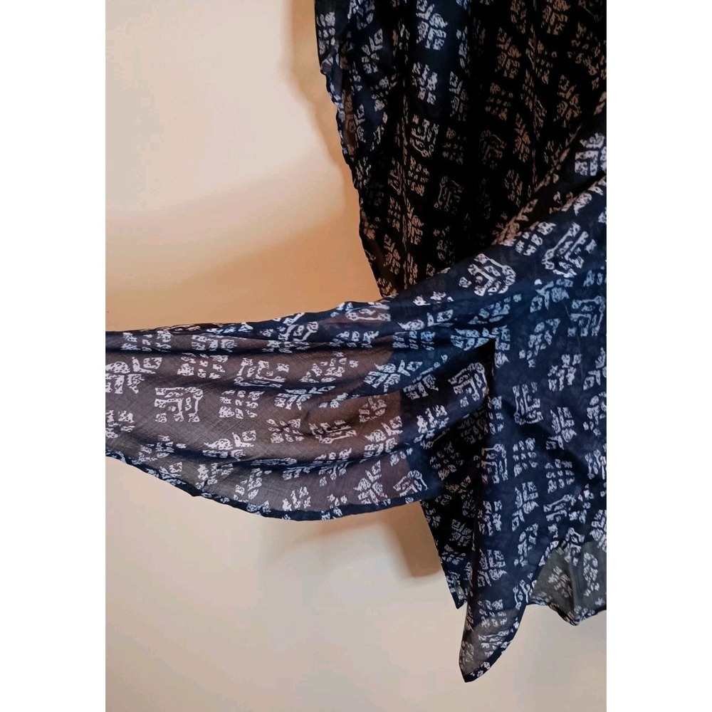 NWT Raj Navy Boho Kimono Open Front Lightweight Layer One Size - Picture 4 of 7